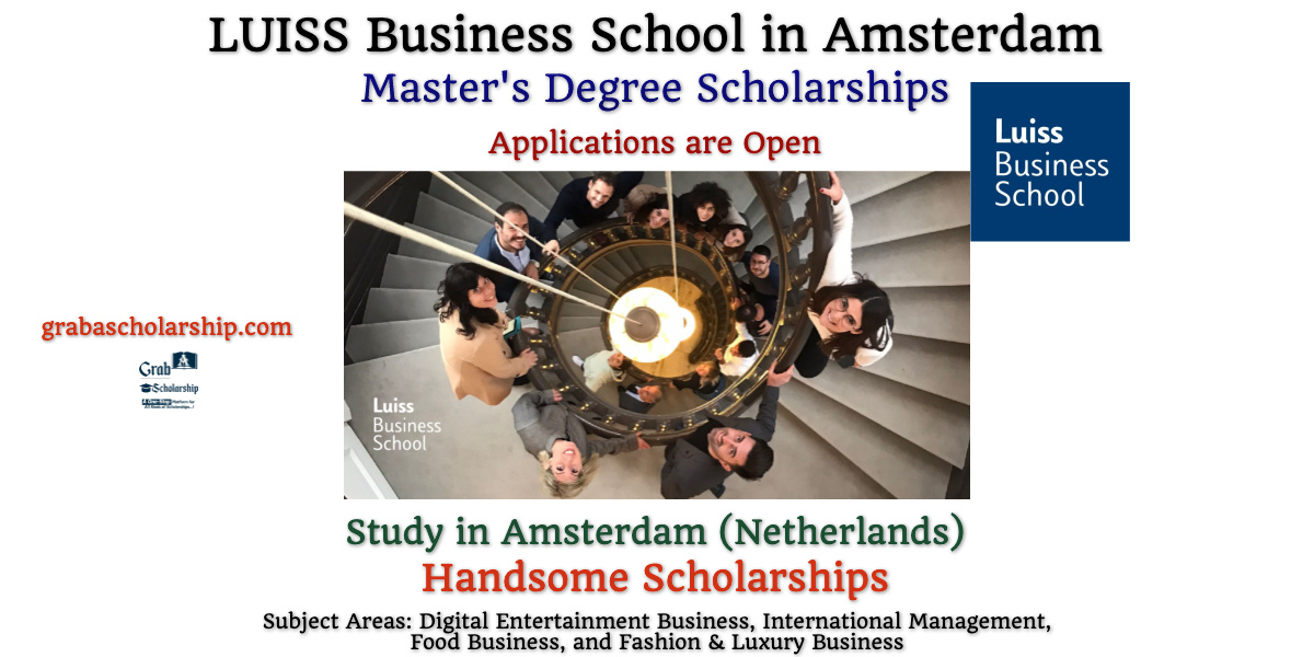 LUISS Business School in Amsterdam Master’s Degree Scholarships