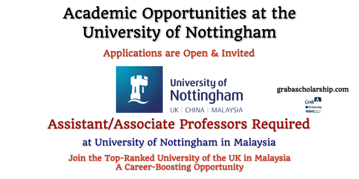Academic Opportunities at the University of Nottingham in Malaysia